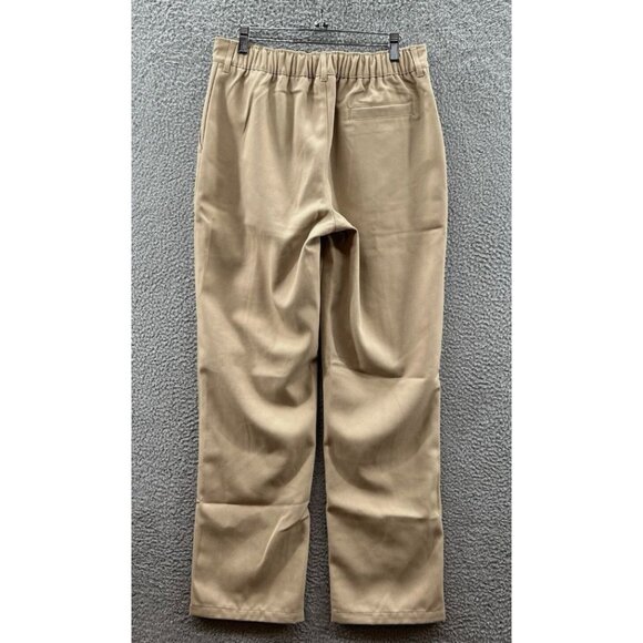 NEW Air Jordan Womens Woven Pleated Pants Size Medium Tan MSRP $99 - Picture 2 of 7